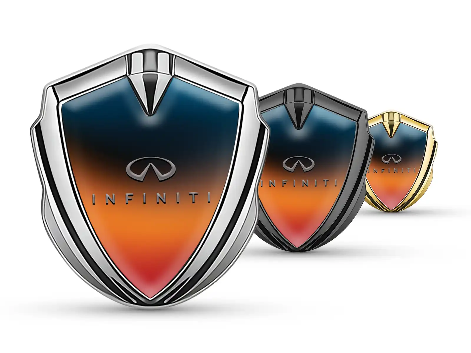 Infiniti Metal Abovedado Emblema Afinado Esquema Lustre Cúspide